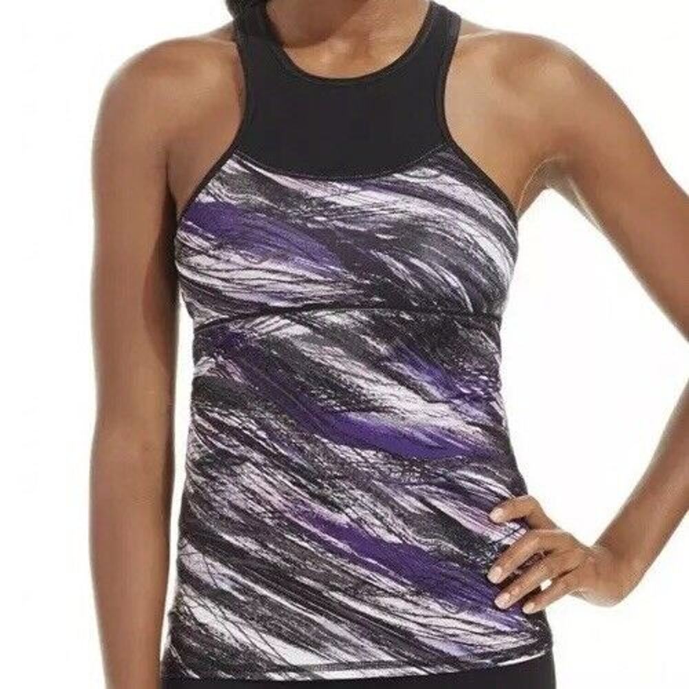 Ideology Women's Night Iris Breez Mesh Inset Tank Top, size M Medium NWT $39